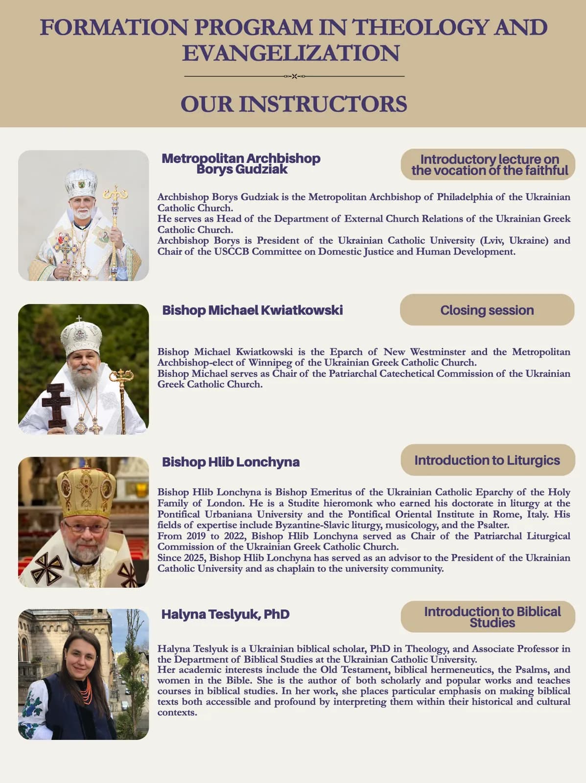 Course UKU instructors