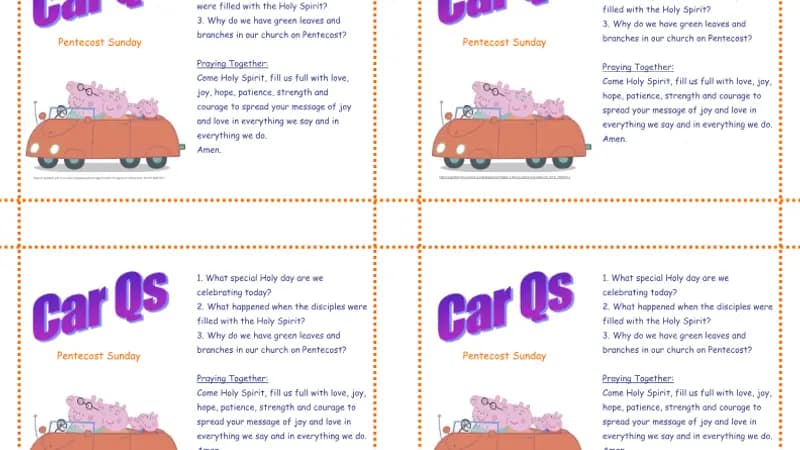 Yr 2 Pentecost Car Qs cover