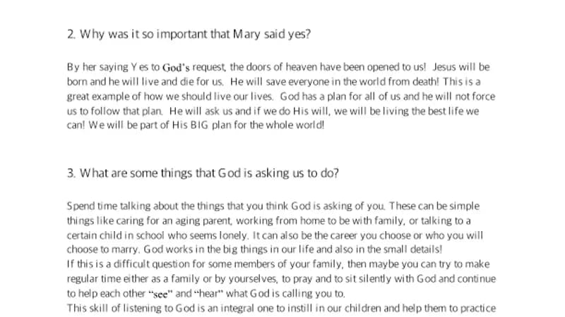 Yr 2 Annunciation Parent Cheat Sheet cover