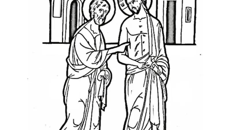 Pascha – Thomas Sunday – Colouring Icon cover