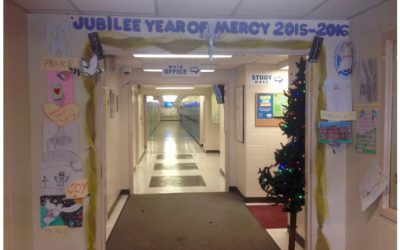 Photos: Door of Mercy at St. Kevin Catholic Junior High School, Edmonton