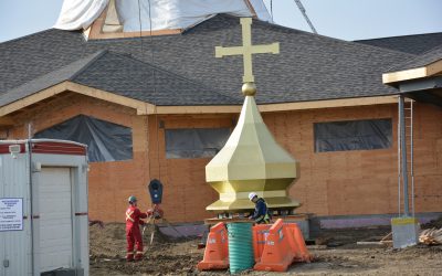 ‘We’ve waited 15 years for this’: New Ukrainian church for Sherwood Park parish topped off with golden dome