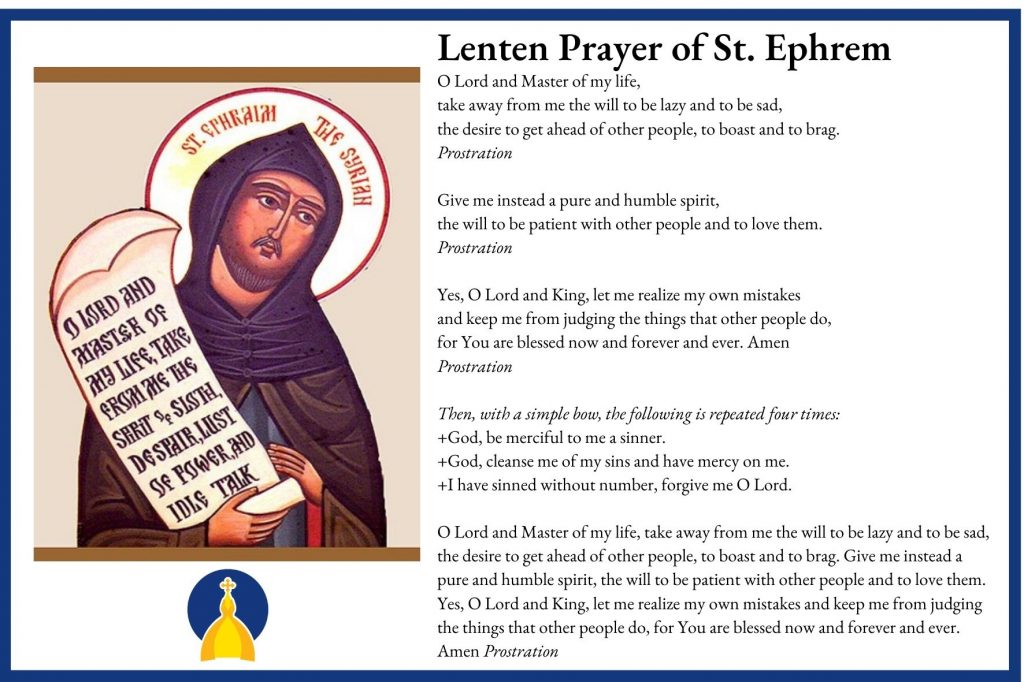 The St. Ephrem Prayer - Edmonton Eparchy