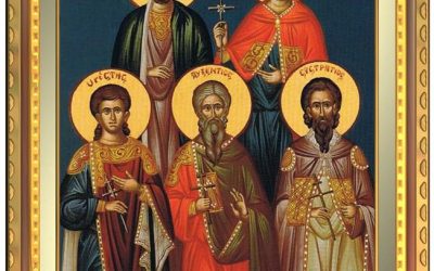 Dec 13; The Holy Martyrs Eustratios, Auxentius, Eugenius, Mardarius and Orestes and the Holy Virgin Martyr Lucy